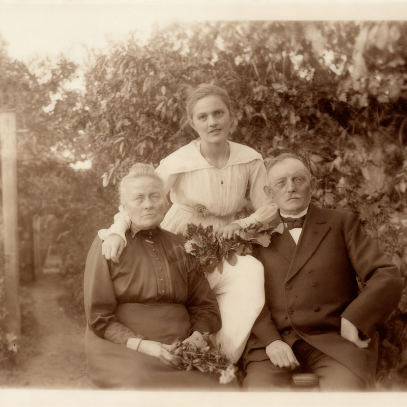 Wilhelmine Helene Mahrdt with parents: Gustav Heinrich Mahrdt & Amanda Friederike Eveline Kruse